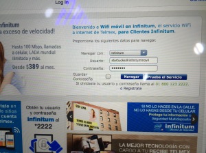 How to log in to MEX airport wifi